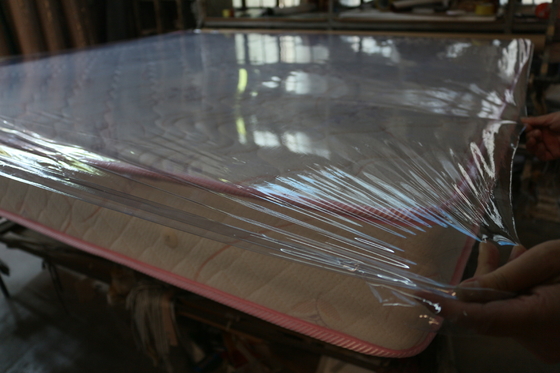 PVC Packing Plastic Film Wrap Roll 50cm Width 200KG Mattress 0.025mm Thickness